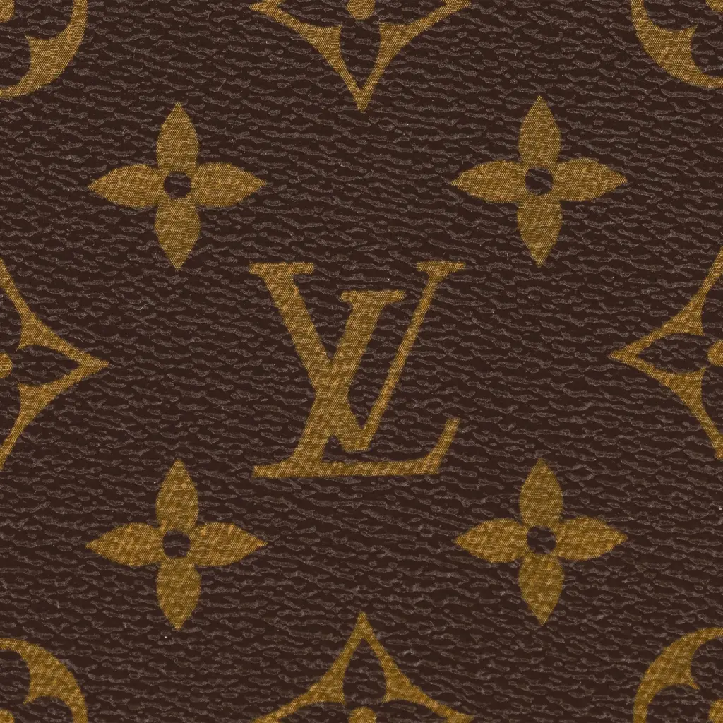 Louis Vuitton monogram deseni – LV logosu ve çiçek motifleri