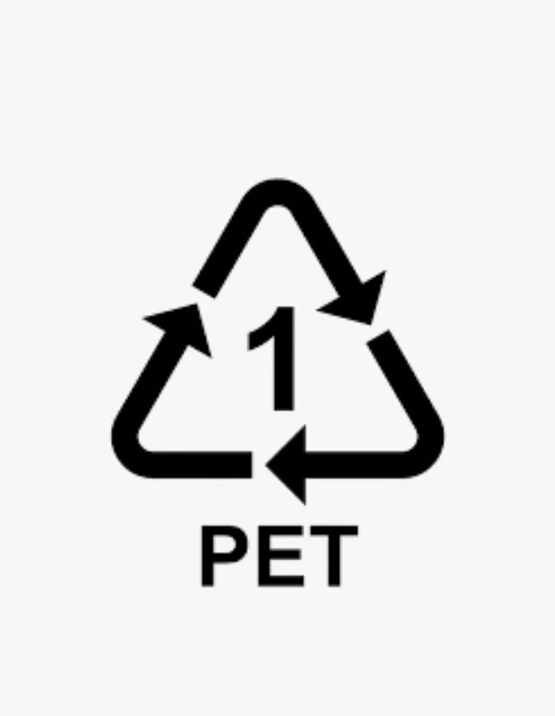 Tek kullanımlık su ve içecek şişeleri için PET 1 plastik geri dönüşüm numarası