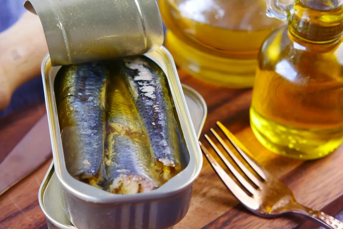Zeytinyağlı konserve sardalya, doğal omega 3 kaynağı ve EPA DHA içeren yağlı balık