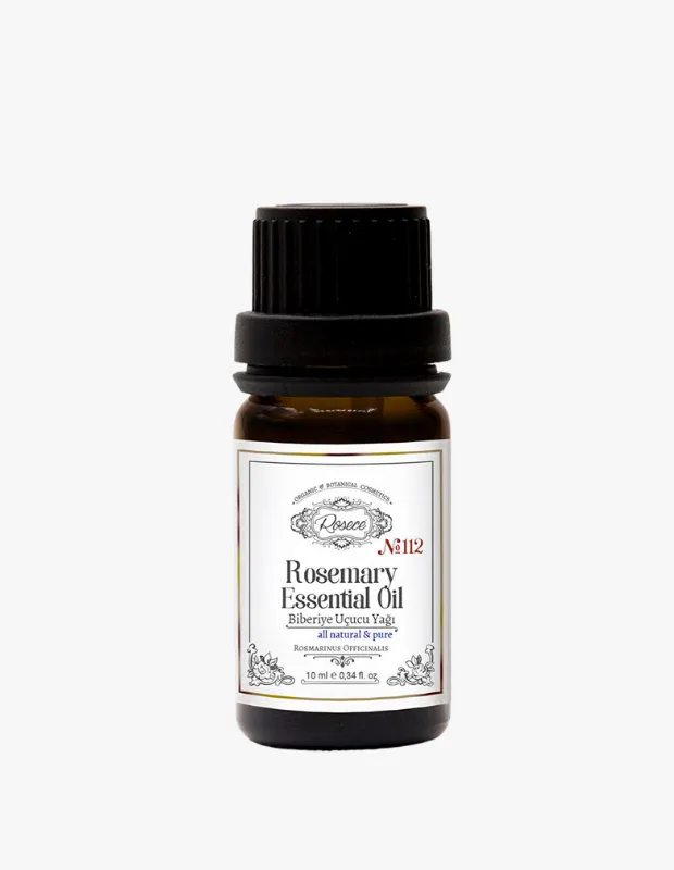 Roscee Rosemary Essential Oil biberiye uçucu yağı 10 ml aromaterapi cam şişe biberiye yağı