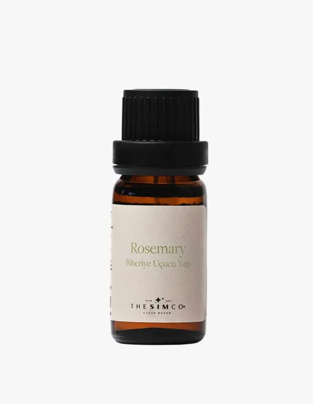 The Sim Co Rosemary biberiye uçucu yağı aromaterapi için cam şişe biberiye yağı