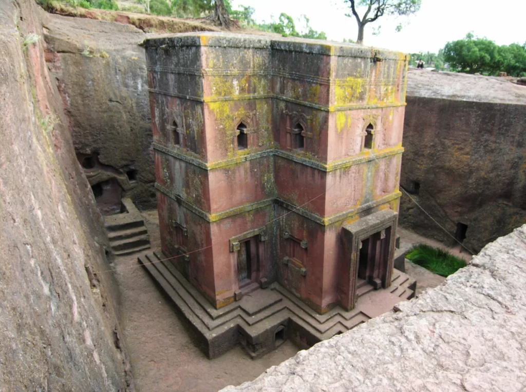 Lalibela gömülü bina.
