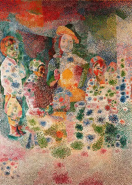 Pablo Picasso’nun The Happy Family tablosu, sıra dışı üslubuyla mutluluğu ve aile temasını betimleyen eser