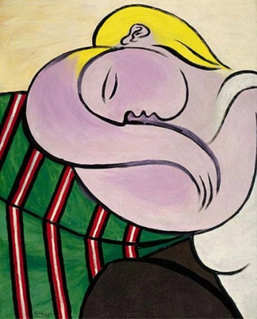 Woman with Yellow Hair (1931) – Pablo Picasso imzalı tablo, Solomon R. Guggenheim Müzesi koleksiyonunda yer alan Kübizm etkili portre eseri; sarı saçlı kadın figürünün stilize yüz hatları, güçlü renk kontrastları ve geometrik form anlayışıyla öne çıkan modern sanat başyapıtı.
