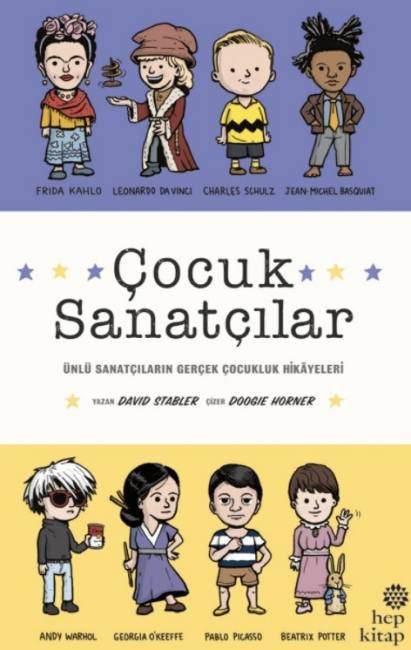 Marka Adı: Hep Kitap
Ürün Adı: Hep Kitap Çocuk Sanatçılar Ünlü Sanatçıların Gerçek Çocukluk Hikâyeleri
Ürün Cinsiyeti: Unisex Çocuk
Ürün Tipi: Çocuk Kitabı
Ürün Sezonsallığı: Belirtilmemiş
Ürün Çeşidi: Biyografi / Kurgu Dışı Çocuk Kitabı
Ürün Özellikleri: Hep Kitap tarafından yayınlanan Çocuk Sanatçılar kitabı, David Stabler tarafından yazılmış ve Doogie Horner tarafından resimlenmiştir. Kitap kapağında Frida Kahlo, Leonardo da Vinci, Charles Schulz, Jean-Michel Basquiat, Andy Warhol, Georgia O'Keeffe, Pablo Picasso ve Beatrix Potter gibi sekiz ünlü sanatçının çocukluk hallerini temsil eden neşeli çizimler bulunmaktadır. Ünlü sanatçıların gerçek çocukluk hikâyelerini eğlenceli ve ilham verici bir dille aktaran bu eser, okuyuculara her büyük başarının ardında bir çocukluk hayali olduğunu gösterir. Sade ve anlaşılır diliyle 6-9 yaş arası çocukların ilgisini çekecek şekilde tasarlanmıştır.
Öne Çıkan Detaylar:
- Ünlü sanatçıların gerçek çocukluk hikâyelerini anlatan, ilham verici içerik.
- Yazar David Stabler ve çizer Doogie Horner'ın bir araya getirdiği eğlenceli anlatım ve görsel tasarım.
- Çocukların yaratıcılıklarını beslemeyi ve kendi hayallerine inanmalarını teşvik etmeyi amaçlar.
Kimler Kullanıyor?: Sanat dünyasının büyük isimlerinin çocukluk hikâyelerine meraklı, kendi hayallerini keşfetmeye ve yaratıcılıklarını geliştirmeye hevesli tüm çocuklar bu kitaptan ilham alacaktır. Başarıya giden yolda azmin ve hayal gücünün önemini öğrenmek isteyen genç okuyucular, hem eğlenceli hem de bilgilendirici bu eserle keyifli vakit geçirebilirler. Ebeveynler ve eğitimciler de çocuklarına ufuk açıcı bir okuma deneyimi sunmak için bu kitabı tercih edebilirler.