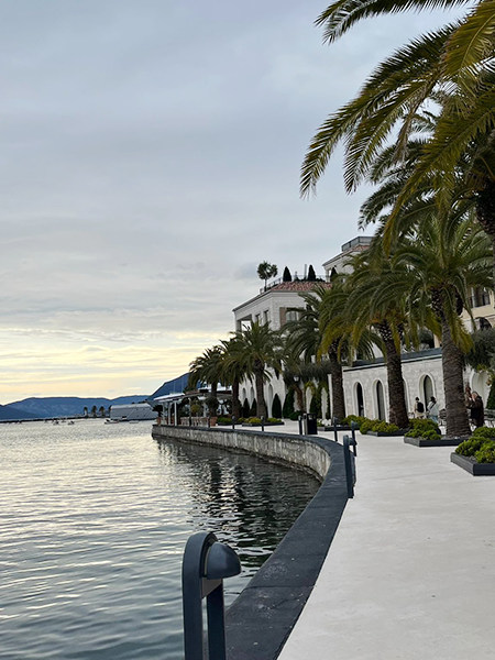 Adriyatik'in cevheri Karadağ'ın Tivat şehrinde, Porto Montenegro marinasının dingin sularına nazır, sıralanmış lüks beyaz binalar ve uzun palmiye ağaçlarıyla bezeli zarif sahil şeridi, hem ihtişamlı hem de huzurlu bir Karadağ seyahati deneyimini gözler önüne seriyor.
