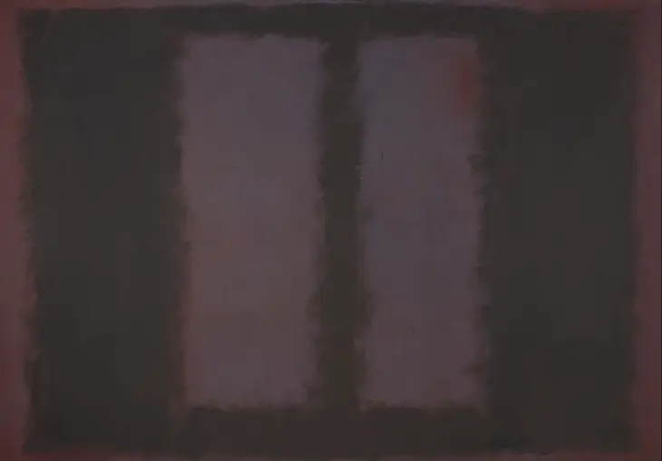Black on Maroon (1958); Mark Rothko Black on Maroon tablo, koyu renk bloklarıyla duygusal yoğunluk sunan soyut dışavurumcu eser