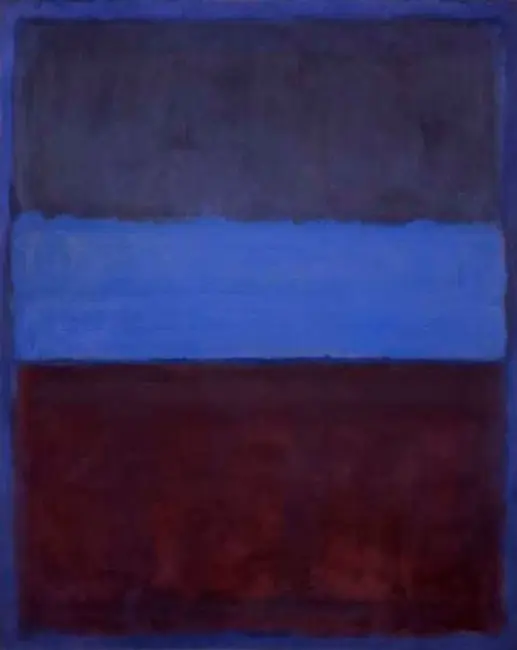 No. 61 (Rust and Blue) (1953); Mark Rothko No.61 Rust and Blue tablo, kahverengi ve mavi bloklarıyla soyut dışavurumculuk başyapıtı