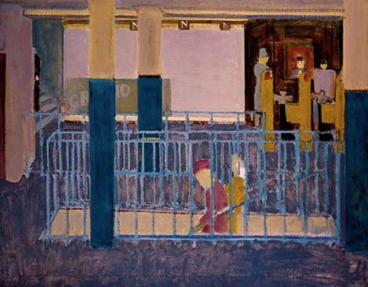 Entrance to Subway (1938); Mark Rothko Entrance to Subway tablo, metro sahnesiyle sanatçının erken dönem figüratif çalışması