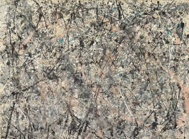 Jackson Pollock – Lavender Mist (1950) – Damlatma tekniğiyle yapılmış, soyut dışavurumculuğun ikonik eseri.

