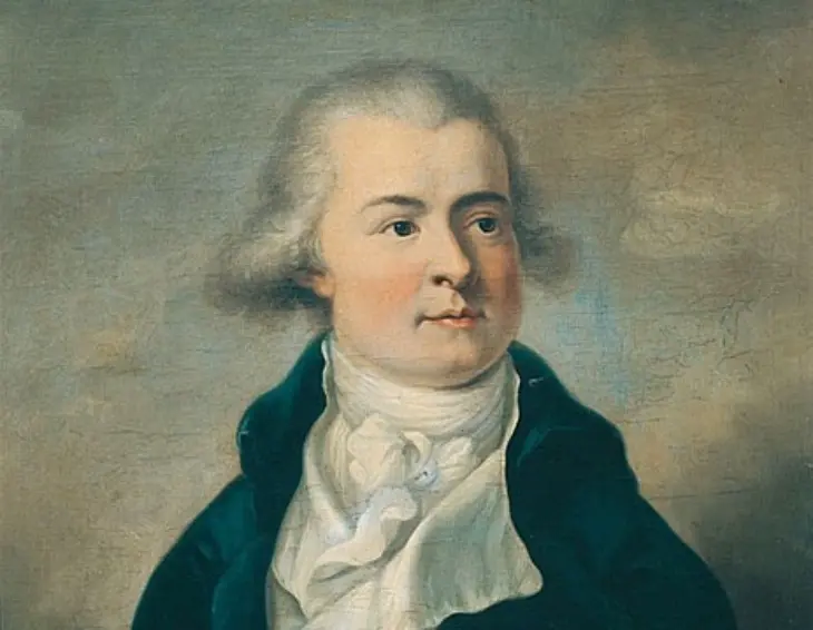 Gençlik yıllarındaki Ludwig van Beethoven'ın, pudralı beyaz saçları, koyu renk ceket ve beyaz fırfırlı kravatıyla resmedildiği, solgun, bulutlu bir arka plan önünde hafifçe sağa dönük oturan bir portre tablosu, sanatçının hayatı ve erken dönem eserleri hakkında bir izlenim sunuyor.
