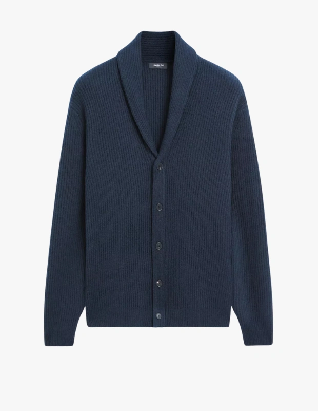 Massimo Dutti lacivert yakalı erkek hırka