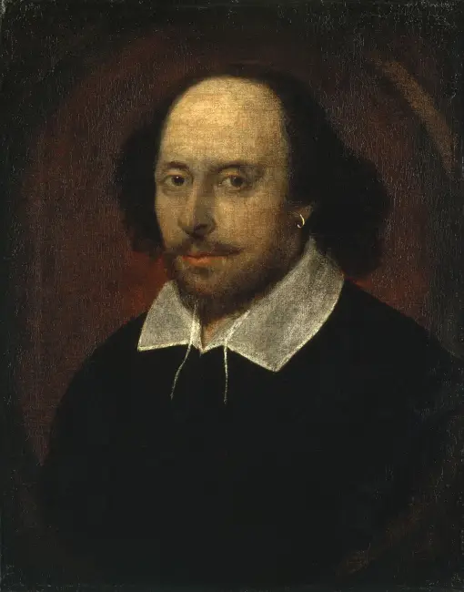 William Shakespeare'in klasik portresi, dramatik ve şiirsel mirasının zamansızlığını vurguluyor.