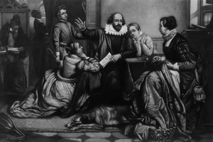 William Shakespeare ve ailesi tasviri, ünlü yazarın kişisel hayatına dair nadir bir bakış sunuyor.