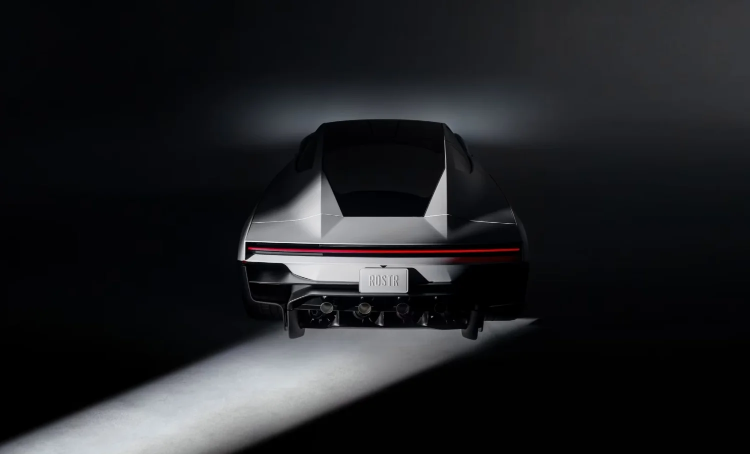 Beyaz renkte, modern tasarımlı bir Tesla Roadster, arka kısmına entegre edilmiş belirgin roket iticileriyle dikkat çekiyor; bu detay, aracın uçan araba potansiyeline veya gelişmiş bir itiş gücüne sahip olduğunu düşündüren fütüristik bir görünüm sunuyor.