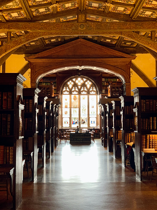 “Harry Potter filmlerinde Hogwarts kütüphanesi ve hastane kanadı sahnelerinin çekildiği Oxford’daki Bodleian Kütüphanesi”
