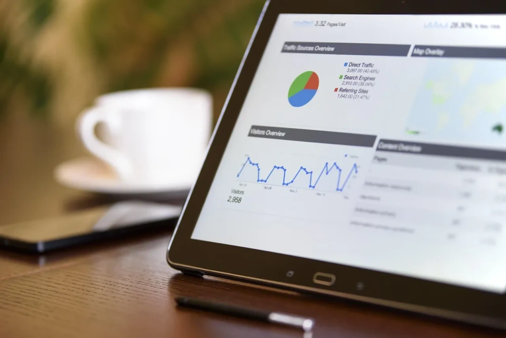 Dijital veri analizi için yapay zekâ destekli dashboard görüntüsü.