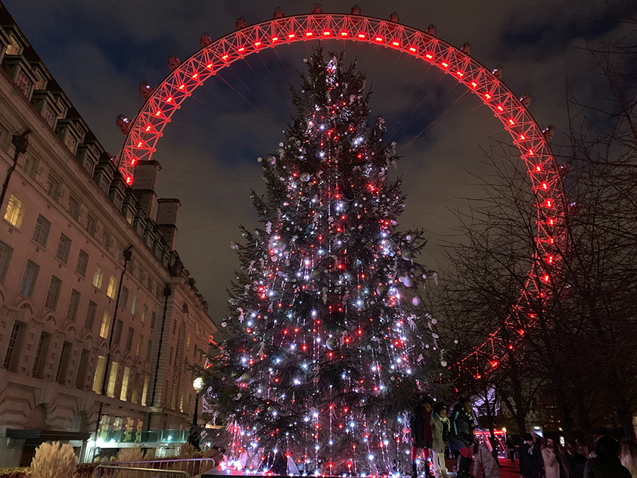 Londra yılbaşı ağacı ve London Eye ışık gösterisi – yılbaşı tatili için en güzel şehirlerden biri