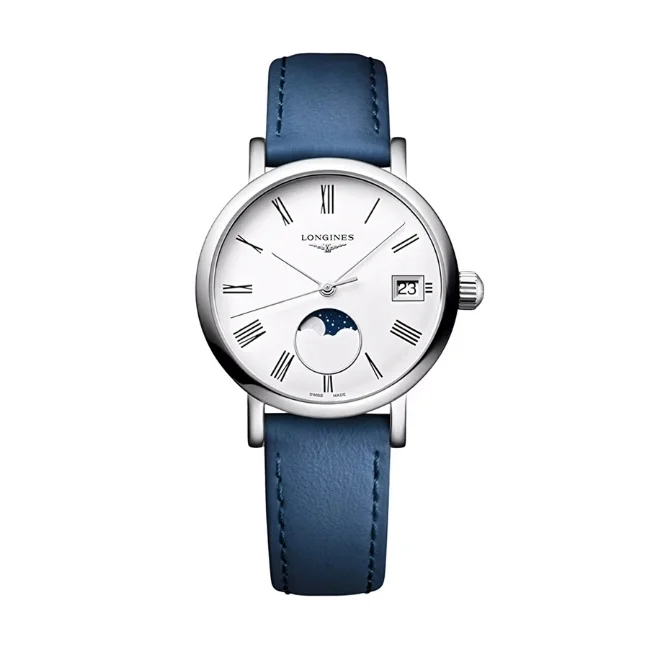 Longines Elegant Collection Moonphase L43304112 Deri Kayışlı Kadın Kol Saati