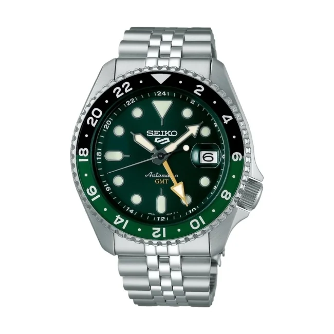 Seiko 5 SSK035J GMT Fonksiyonlu Yeşil Erkek Otomatik Kol Saati