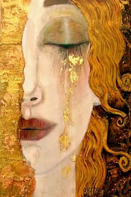 The Golden Tears” ya da “Freya’s Tears” olarak anılan, altın gözyaşlarıyla dikkat çeken stilize kadın portresi