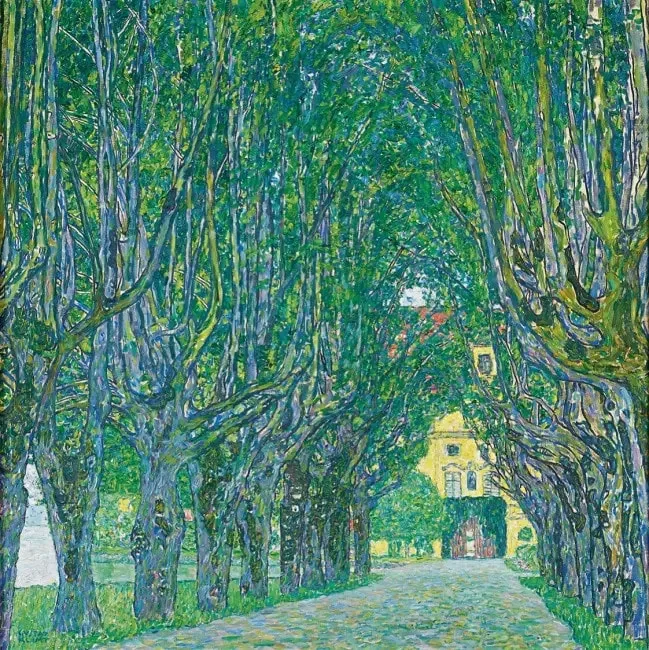 “Avenue in Schloss Kammer Park”, Klimt’in doğa sevgisini yansıttığı ağaçlı yol manzarası