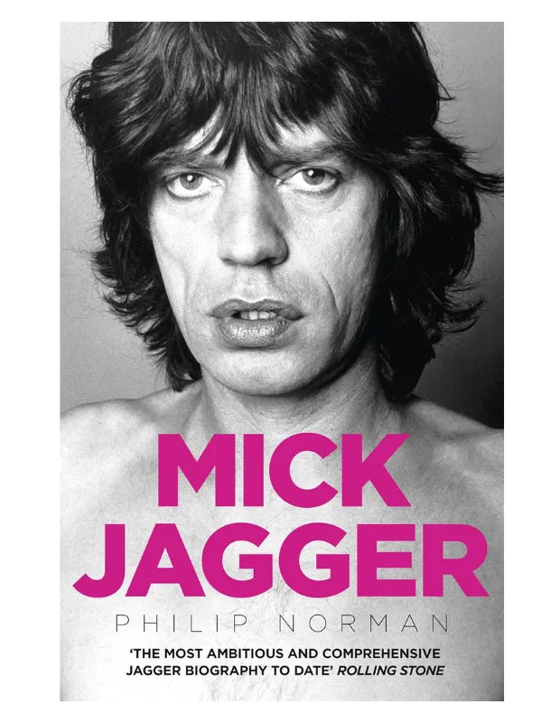 Mick Jagger’ın portresinin yer aldığı Philip Norman imzalı biyografi kitabının kapak görseli