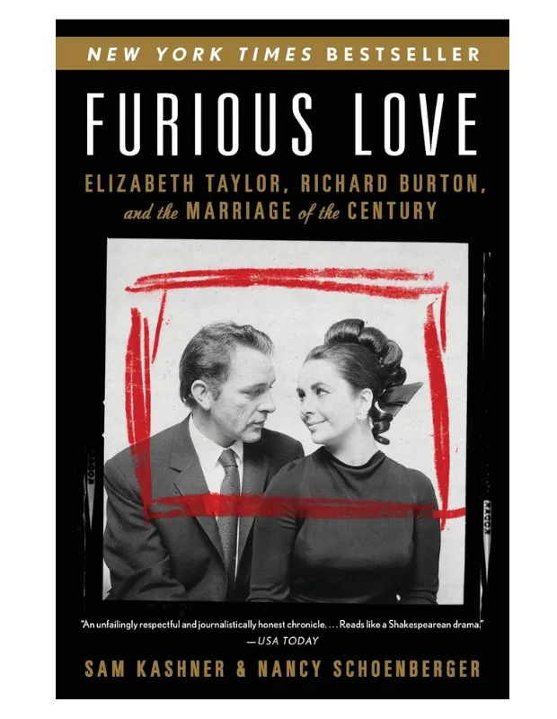 Elizabeth Taylor ve Richard Burton’ın birlikte yer aldığı “Furious Love: Marriage of the Century” biyografi kitabının kapak görseli