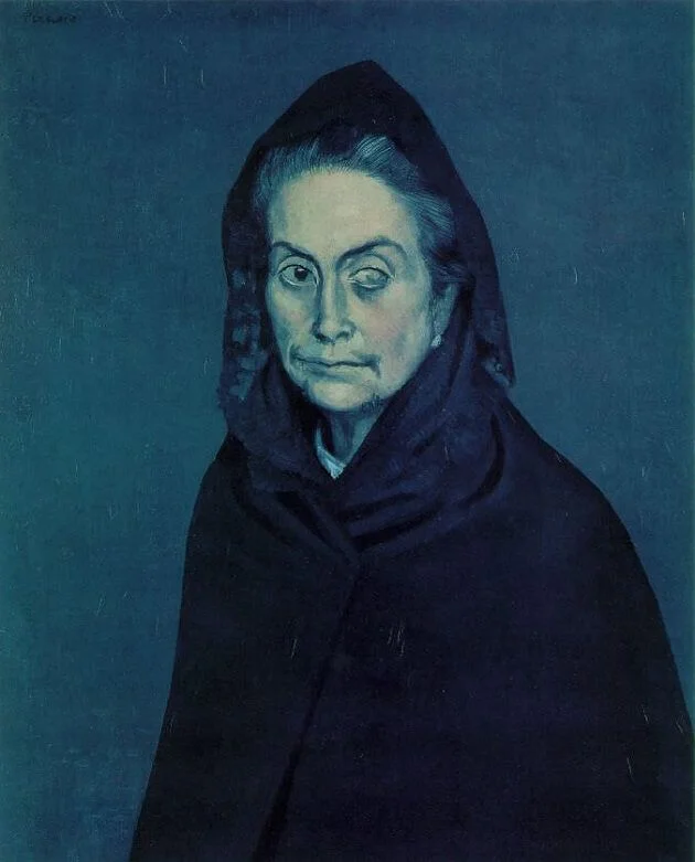 La Celestina (1904)
Bir gözünü kaybetmiş yaşlı bir kadın portresi. Picasso’nun bu dönemde dışlanmış insanlara ilgisini gösteren çarpıcı bir örnek.
