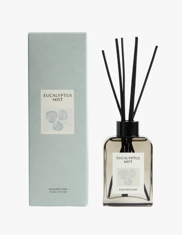 Eucalyptus Mist çubuklu oda kokusu difüzörü ve kutusu minimalist ev kokusu ürünü