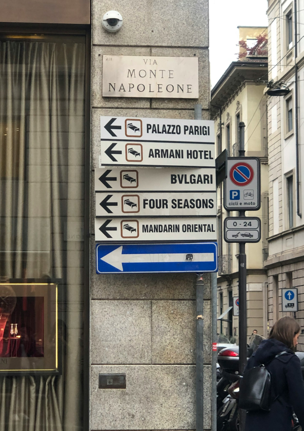 Milano sokak tabelaları