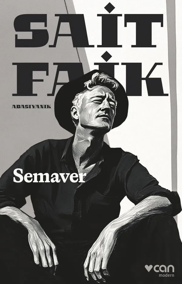 Plaj çantanızdan ayırmak istemeyeceğiniz sürükleyici kitaplar arasında yer alan Sait Faik Abasıyanık'ın Semaver adlı öykü kitabının kapağında, gözleri kapalı, başı hafifçe yukarıda, huzurlu bir ifadeyle şapkalı, stilize edilmiş bir erkek illüstrasyonu, okuyucuyu denizin sakinleştirici ruhuna davet ediyor.