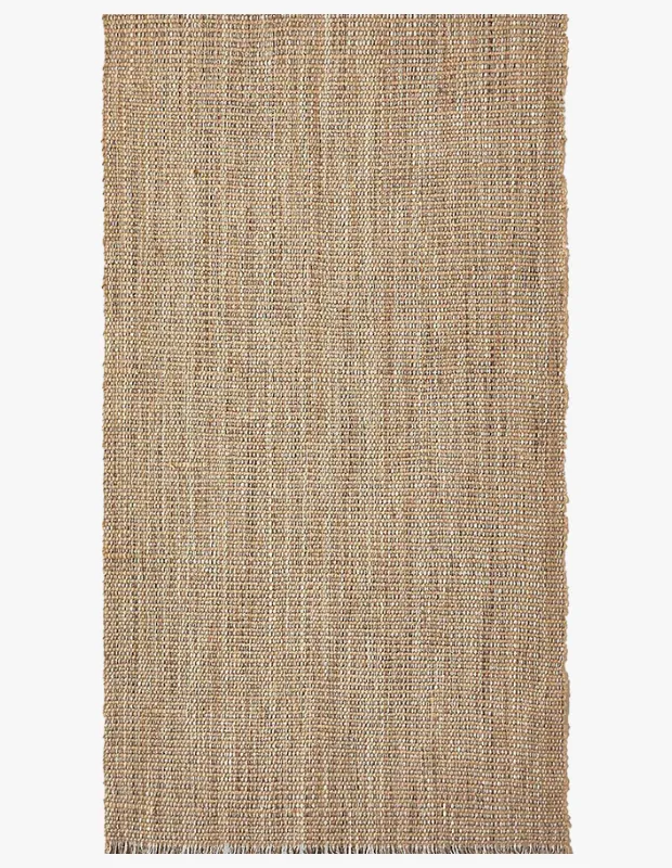 Doğal liflerden yapılmış nötr tonlu jut kilim minimalist ev dekorasyonu için doğal zemin halısı