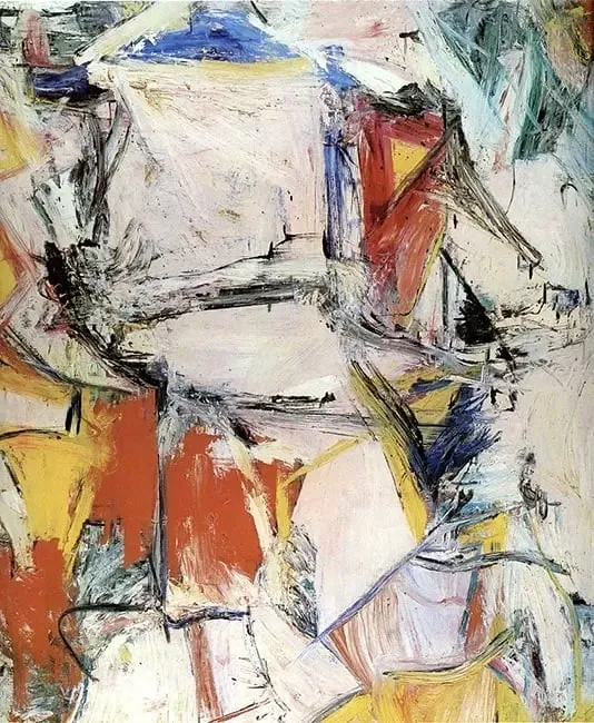 Alt Metin: Soyut dışavurumcu bir tablo olan Willem de Kooning'in