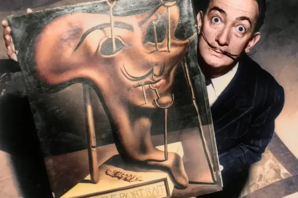 Salvador Dali'nin elinde tuttuğu
