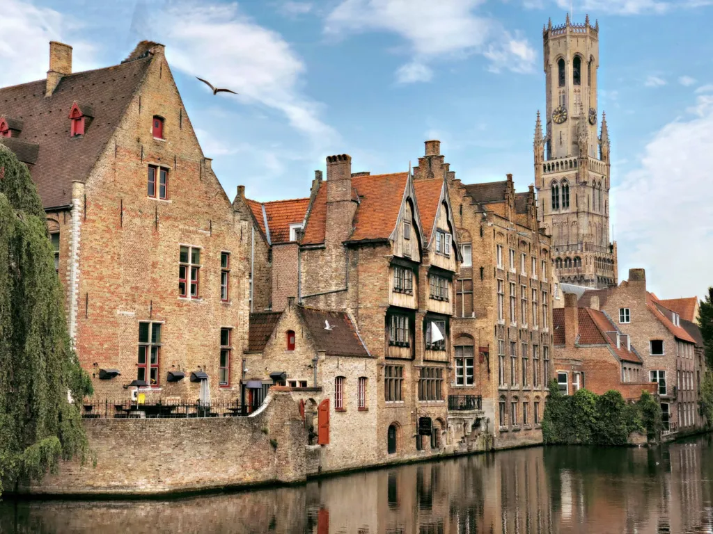 Brugge – Belçika UNESCO Dünya Mirası, Orta Çağ mimarisi, kanallar ve Belfry çan kulesi