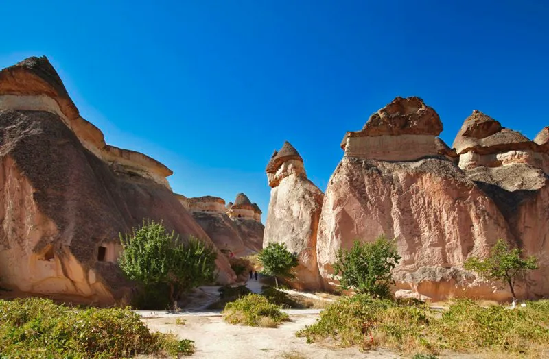 Kapadokya Göreme Millî Parkı’ndaki ünlü peri bacaları ve doğal kaya oluşumları, UNESCO Dünya Mirası alanı