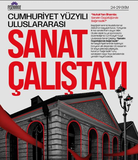 Cumhuriyet Yüzyılı Uluslararası Sanat Çalıştayı afişi