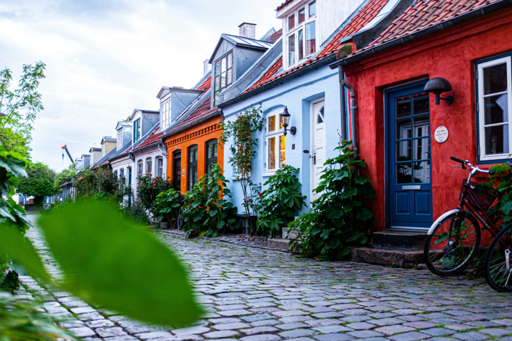 Aarhus'un renkli evleri