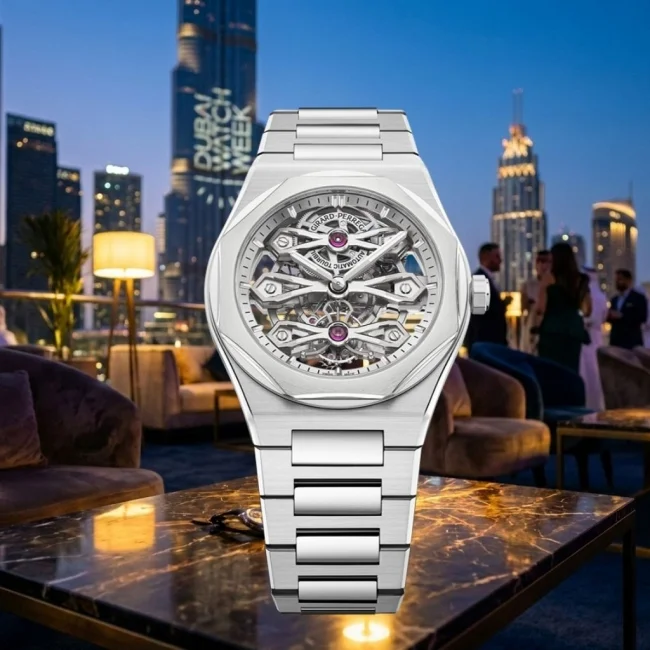 Tourbillon mekanizmalı GP Laureato Three Gold Bridges saat