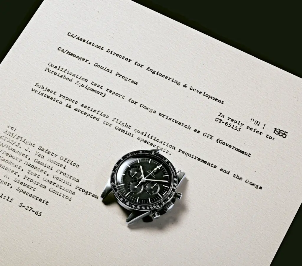 Omega Speedmaster Moonwatch Professional NASA test onay belgesi