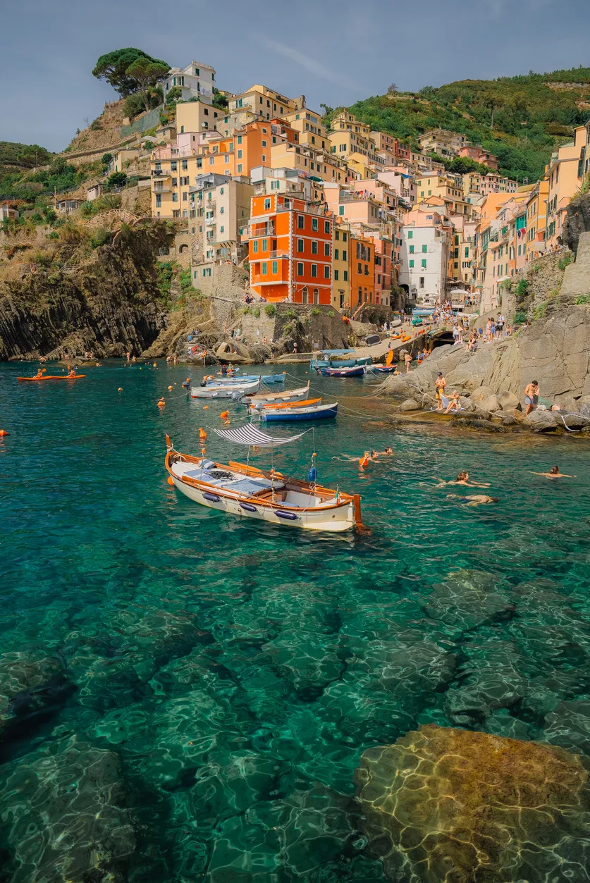 Liguria sahili ve evler