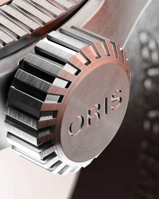 Oris ProPilot Date otomatik mekanizmalı çelik erkek kol saati kurma kolu