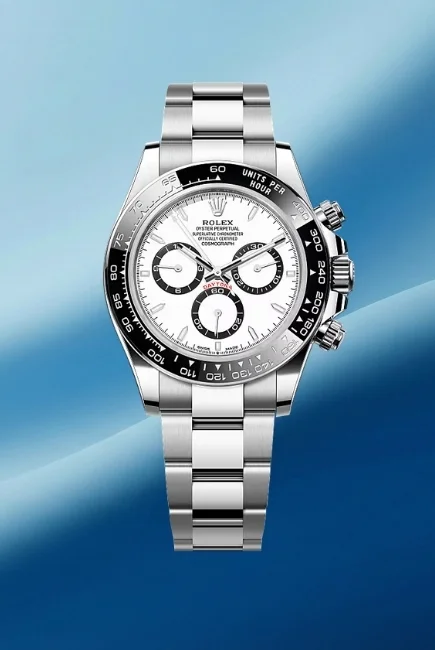 Rolex Dayona kronograflı beyaz, panda kadran erkek kol saati