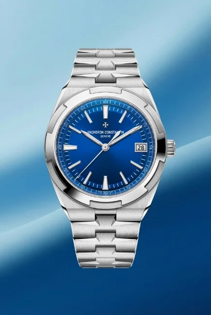 Vacheron Constantin Overseas mavi kadranlı çelik erkek kol saati