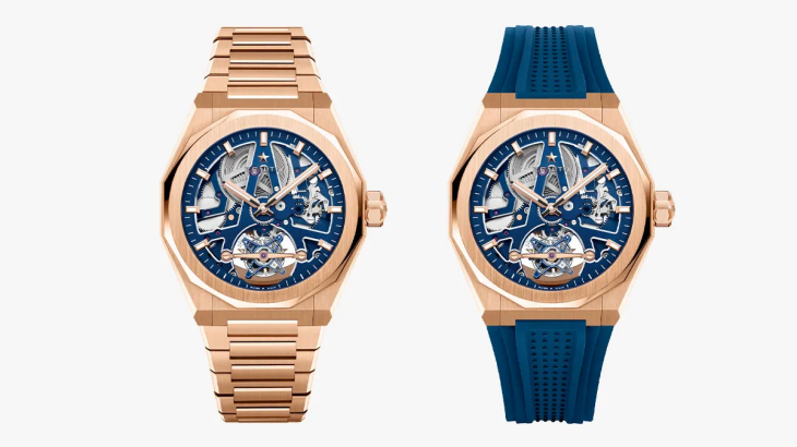 Zenith DEFY Skyline Tourbillon Skeleton rose altın lüks iskelet erkek kol saati