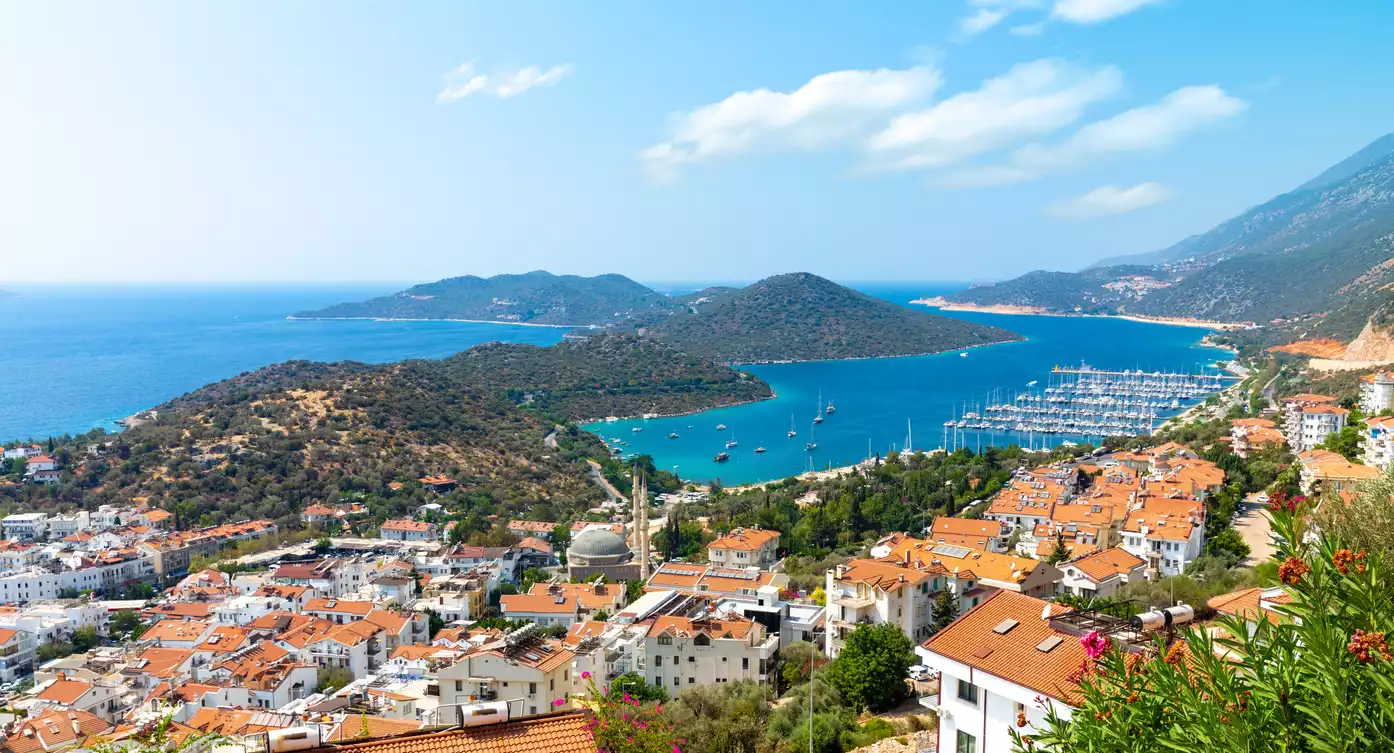 Kaş'ın tepeden manzarası