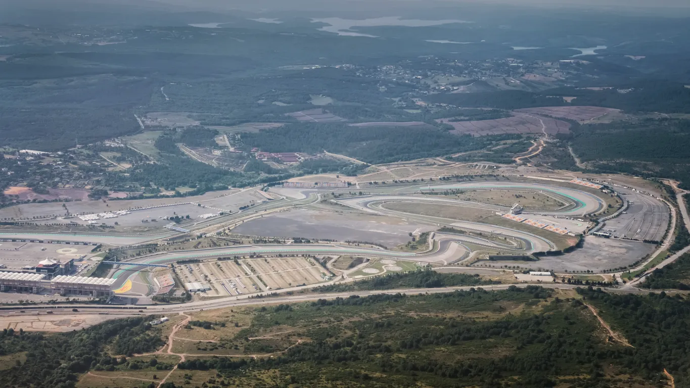 İstanbul Park Formula 1 pisti havadan görünüm Tuzla İstanbul