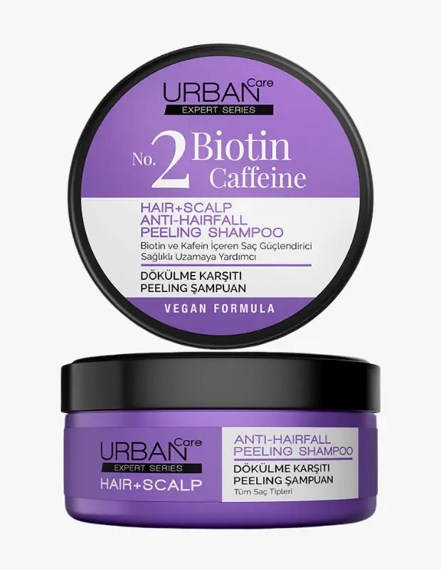 Marka Adı: Urban Care
Ürün Adı: Urban Care Biotin Caffeine Peeling Şampuan
Ürün Cinsiyeti: Belirtilmemiş
Ürün Tipi: Şampuan
Ürün Sezonsallığı: Belirtilmemiş
Ürün Çeşidi: Dökülme Karşıtı Peeling Şampuanı
Ürün Özellikleri: Urban Care Expert Series No. 2 Biotin Caffeine Peeling Şampuan, saç ve saç derisi için özel olarak formüle edilmiş bir üründür. Biotin ve kafein içeren bu şampuan, saçları güçlendirmeye, sağlıklı uzamasına yardımcı olmaya ve dökülme karşıtı bir etki sunmaya odaklanır. Saç derisini derinlemesine arındırıcı peeling etkisiyle temizleyerek nefes almasına yardımcı olur. Tüm saç tiplerinin kullanımına uygun olan bu ürün, aynı zamanda vegan formüle sahiptir. Ürün mor renkli, yuvarlak bir kap ve kapağa sahip modern bir tasarıma sahiptir.
Öne Çıkan Detaylar:
- Biotin ve Kafein içeren güçlendirici formül
- Dökülme karşıtı etki ve saçların sağlıklı uzamasına destek
- Saç ve saç derisi için peeling etkili derinlemesine arındırma
- Vegan formül ve tüm saç tiplerine uygun
Kimler Kullanıyor?: Saç derisi sağlığına önem veren, saç dökülmesi yaşayan veya saçlarını güçlendirmek ve sağlıklı uzamasını desteklemek isteyen kişiler bu ürünü tercih edebilir. Saç derisinde birikim, hızlı yağlanma veya kaşıntı gibi sorunlar yaşayanlar için derinlemesine arındırıcı bir çözüm sunar. Aynı zamanda vegan içerikli ürünleri tercih eden ve tüm saç tiplerine uygun bir şampuan arayan herkesin kullanımına uygundur.