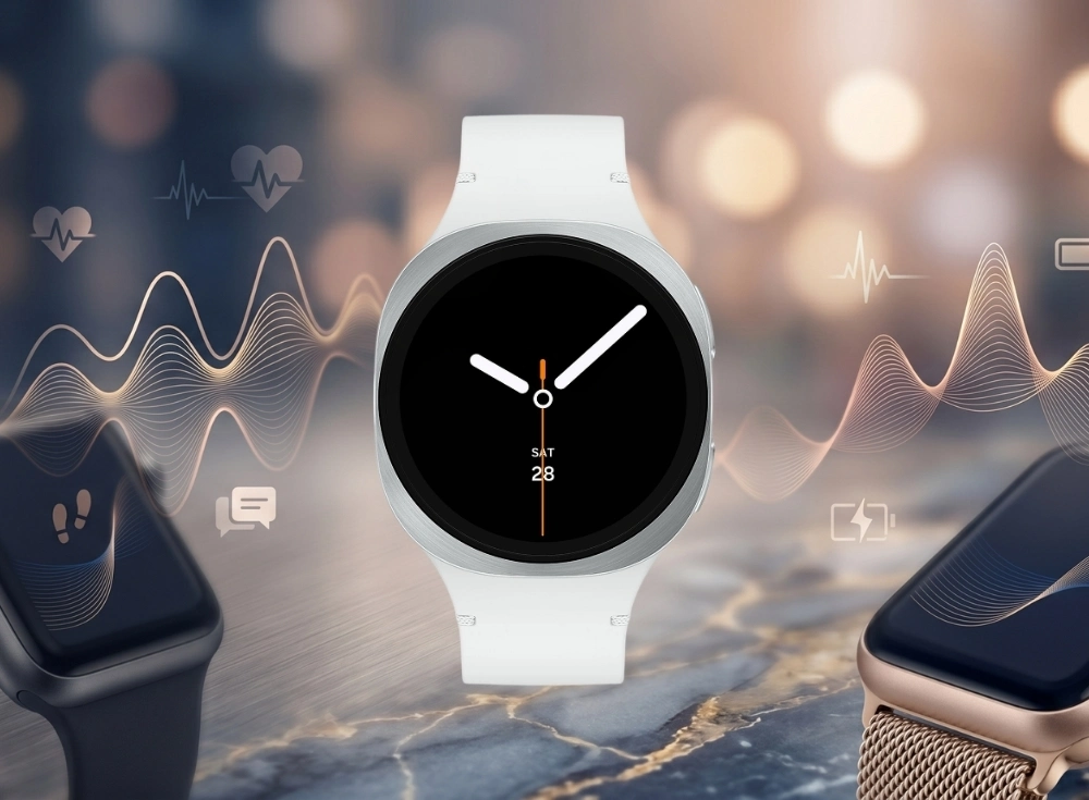Marka Adı: Samsung
Ürün Adı: Samsung Galaxy Watch 8 AMOLED Ekran Beyaz Akıllı Saat
Ürün Cinsiyeti: Unisex
Ürün Tipi: Akıllı Saat
Ürün Sezonsallığı: Belirtilmemiş
Ürün Çeşidi: Belirtilmemiş
Ürün Özellikleri: Bu Samsung Galaxy Watch 8, yuvarlak ve modern tasarımlı metalik kasası ile dikkat çeker. Beyaz renkteki yumuşak silikon kayışı ile rahat bir kullanım sunar. Cihaz, parlak ve canlı AMOLED ekranıyla öne çıkar ve siyah kadran üzerinde minimalist beyaz analog saat görünümü ile dijital tarih göstergesini (SAT 28) birleştirir. Android ekosistemi için tasarlanmış olan bu akıllı saat, Wear OS 6 işletim sistemiyle hızlı ve dengeli bir performans sunarken, gelişmiş sağlık sensörleri ve çeşitli spor modları ile günlük aktivite takibi ve sağlık izleme ihtiyaçlarını karşılar. İnce yapısı ve şık görünümüyle günlük kullanıma uygundur.
Öne Çıkan Detaylar:
- AMOLED ekran ile canlı ve net görsel deneyim
- Wear OS 6 işletim sistemi sayesinde akıcı ve gelişmiş Android uyumluluğu
- Gelişmiş sağlık sensörleri ve çoklu spor modları ile kapsamlı aktivite takibi
Kimler Kullanıyor?: Akıllı saatlerinde modern estetiği ve gelişmiş işlevselliği bir arada arayan, özellikle Android telefon kullanıcıları için ideal bir cihazdır. Günlük yaşamlarında sağlık verilerini, aktivite takibini ve bildirimleri kolayca yönetmek isteyen, teknolojiyi yaşam tarzına entegre etmeyi seven bireyler bu saatin dengeli performansından ve şık tasarımından faydalanabilirler.